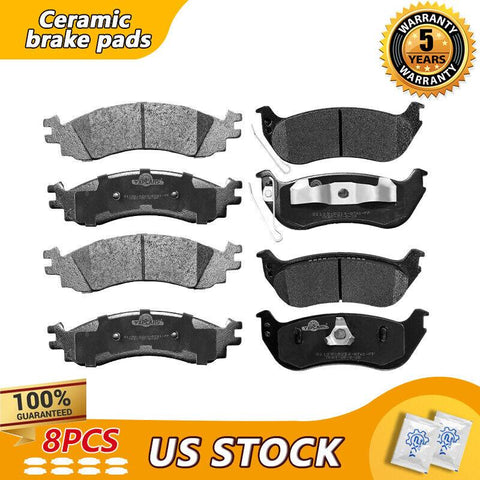 Front Rear Ceramic Brake Pads For 2010 2009 2008-2006 Ford Explorer Mountaineer - YXPCARS