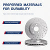 Front Rear Drilled Disc Rotors + Ceramic Pads for 2008 - 2012 Infiniti EX35 EX37