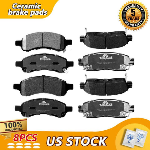 Front Rear Ceramic Brake Pads For GMC ACADIA 2007-2016 CHEVY TRAVERSE 2009-2017 - YXPCARS