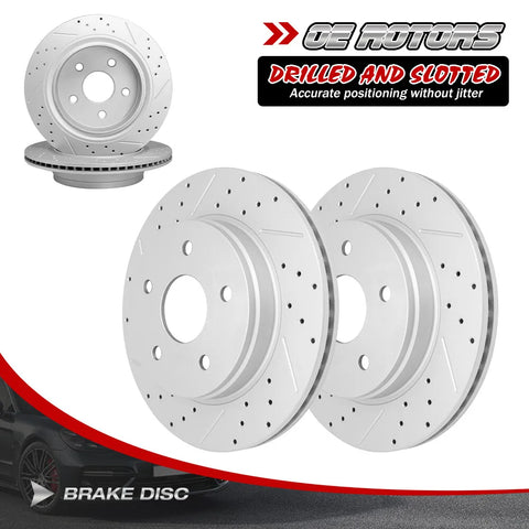 Front and Rear Disc Rotors for 2004 2005 Dodge RAM 1500 Durango