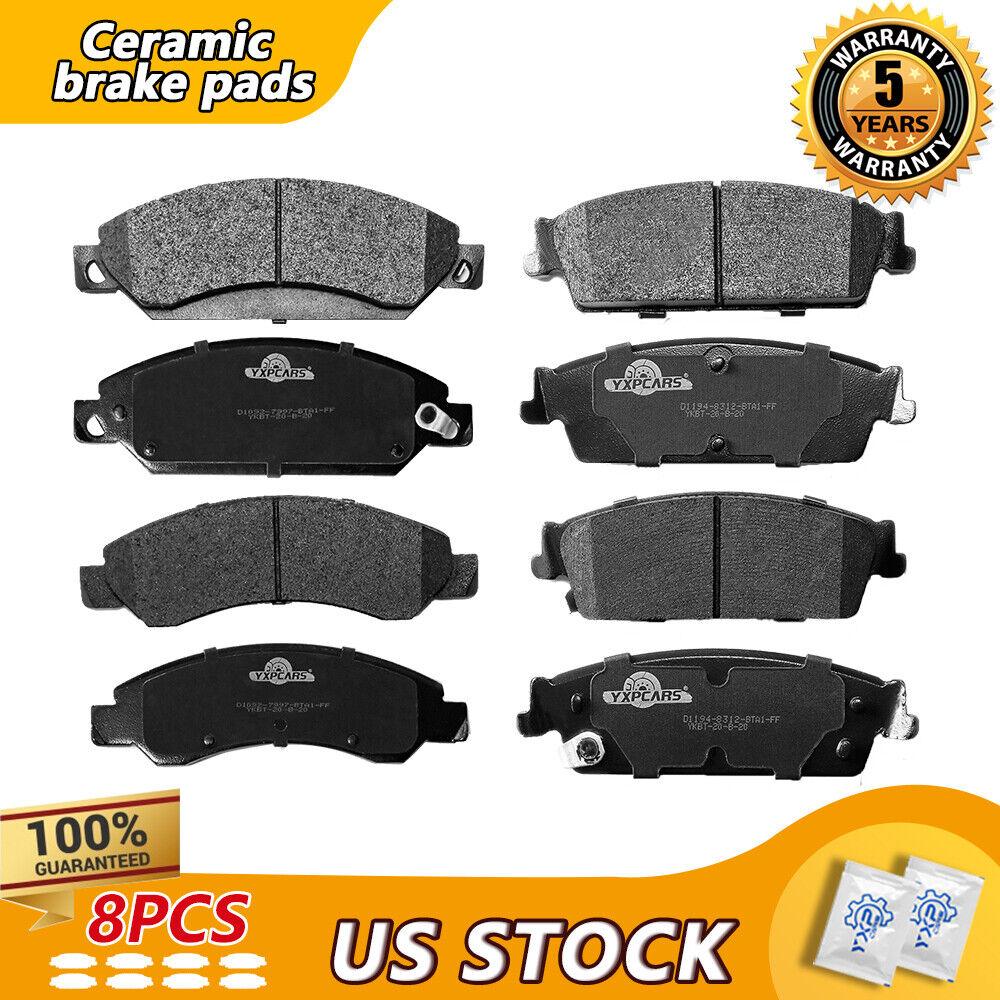Front Rear Ceramic Brake Pads For Chevy Avalanche Silverado/ Suburban 1500, GMC - YXPCARS