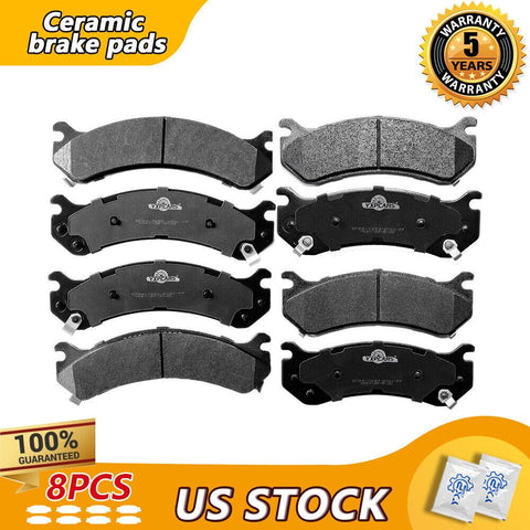 Front Rear Ceramic Brake Pads For GMC SIERRA, CHEVROLET SILVERAD 2500 3500 HD - YXPCARS