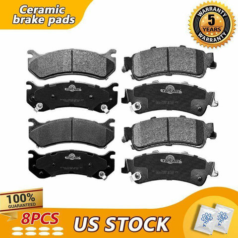 Front Rear Ceramic Brake Pads For 2006-2001 Chevy GMC Silverado Sierra 1500 - YXPCARS