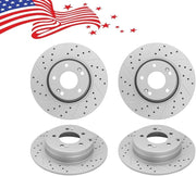 Brakes Kits for Hyundai Sonata,Kia Optima 2011,2012,2013,2014,2015 Brake Rotors and Brake Pads-Drilled and Slotted ROTORS(11.81 inch) with Ceramic Brake pads Are DOT Certified !
