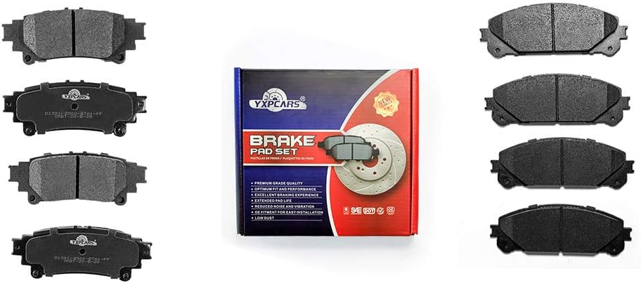 Front & Rear Ceramic Brake Pads D1324,D1391 for LEXUS RX350 2010-2015 All Models LEXUS RX450h 2010-2015 All Models/HIGHLANDER 2014-2018 All Models/SIENNA 2011-2018 All Models