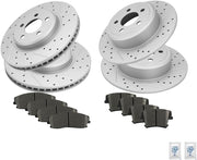 Brakes Rotors/Brake Pads for DODGE CHALLENGER,DODGE CHARGER,DODGE MAGNU-Premium Drilled and Slotted ROTORS, ASE Certified Mechanic Reviewed!