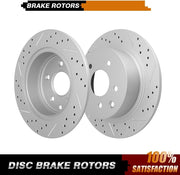 Rear Brakes Rotors Brake Pads Kit for JUKE,SENTRA,ALTIMA,MAXIMA-Premium Drilled and Slotted ROTORS, ASE Certified Mechanic Reviewed!