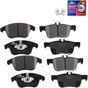 Brake Pads For Ford Fusion 2013/2014/2015/2016/2017/2018/2019,Lincoln Mkz 2013/2014/2015/2016 Brake Kits (‎Front,Rear/D1653,D1665)