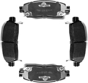 Front and Rear Ceramic Brake Pads for BUICK ENCLAVE 2008-2017/CHEVROLET TRAVERSE 2009-2017/GMC ACADIA 2007-2016/SATURN OUTLOOK 2007-2010