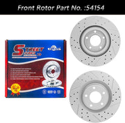 Front & Rear Brakes Rotors Brake Pads Kit for Ford Edge 2007,2008,2009,2010/Lincoln MKX 2007,2008,2009,2010-Premium Drilled and Slotted ROTORS, ASE Certified Mechanic Reviewed!