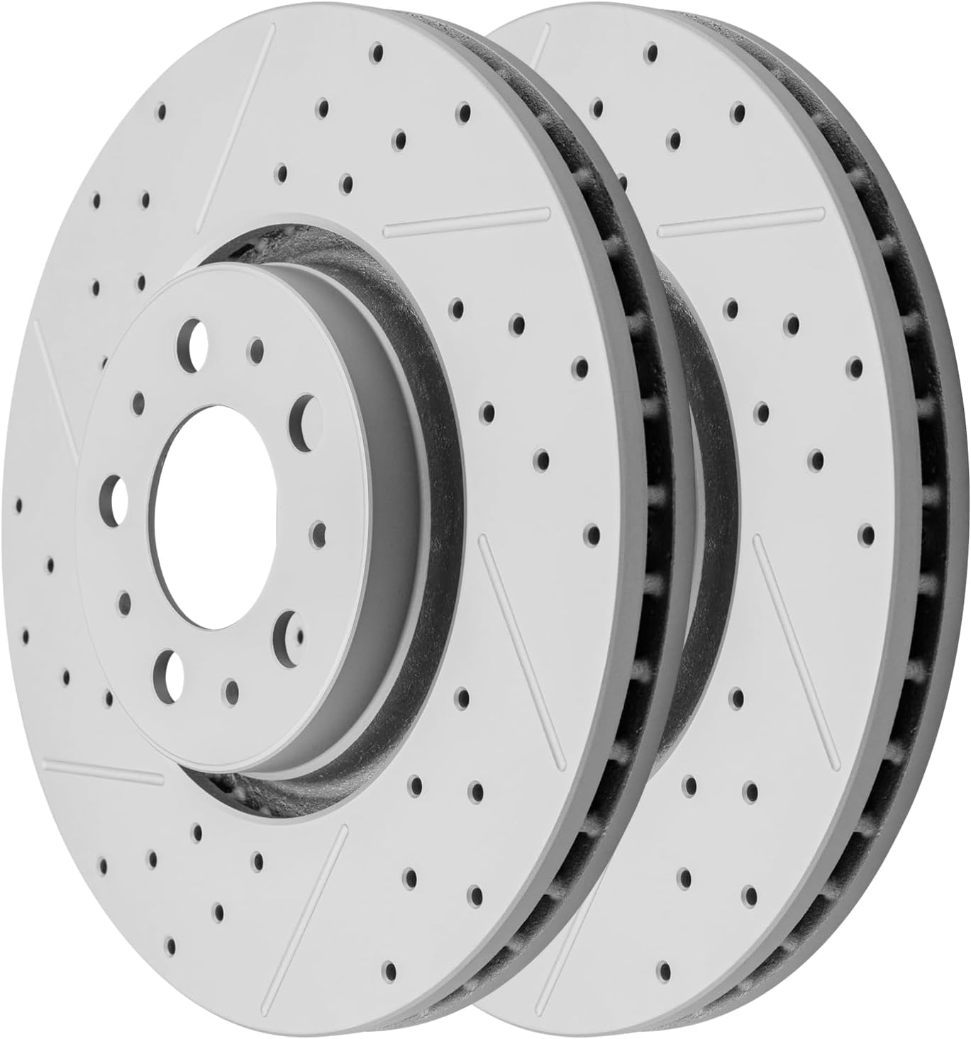 Front Drilled and Slotted Disc Brake Rotors for VOLVO S60 2008-2009/ XC90 2003-2014 (316.0 mm)