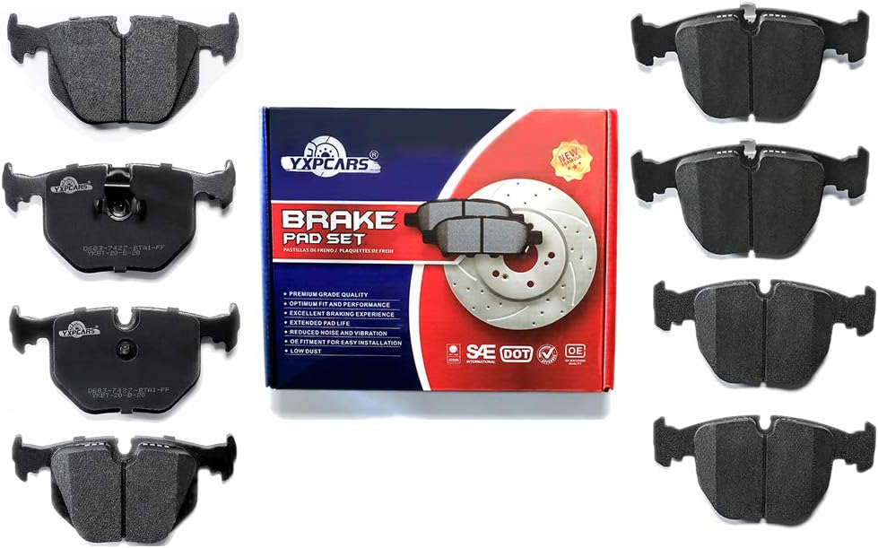 Front and Rear Brake Pads for BMW 740i/740iL/M5/X5