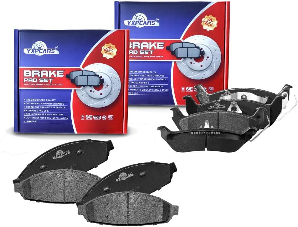 Brake Replacement for 2003 2004 2005 2006 2007 2008 2009 2010 2011 Ford Crown Victoria Lincoln Town Car Brake Pads Are Works Great,Right Dimensions by DOT Certified Mechanic Reviewed!