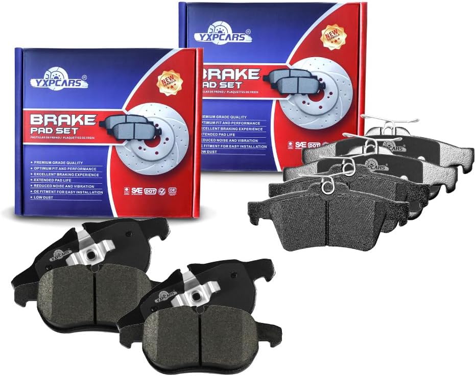 Vehicle Brake Pad for 2004 2005 2006 2007 2008 2009 2010 2011 SAAB 9-3 Brake Pads (with 11.2 or 11.89 inch Front Rotors) Are Works Great,Right Dimensions by DOT Certified Mechanic Reviewed!
