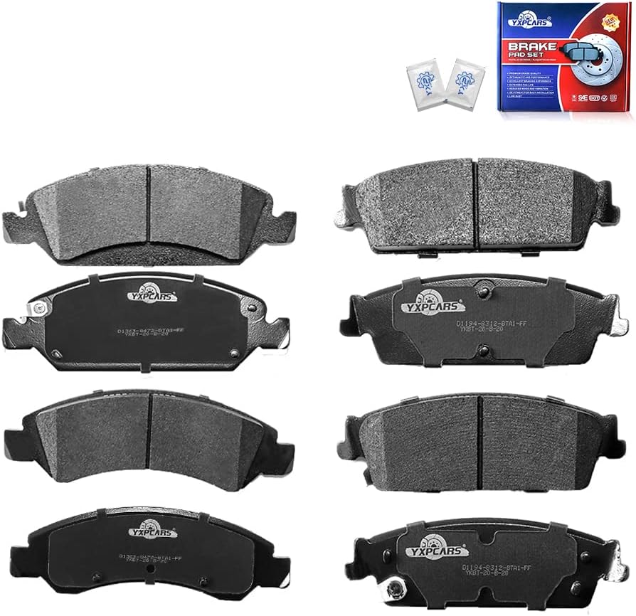 Brake Pads For ESCALADE/ESV/SUBURBAN 1500/TAHOE/YUKON/YUKON XL 1500 2008-2014,ESCALADE EXT/AVALANCHE 2008-2013,SILVERADO 1500/SIERRA 1500 2007-2013 Brake Kits (‎Front,Rear/D1363,D1194)