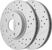 Front Drilled and Slotted Disc Brake Rotors Replacement for Mazda 6 2014 2015 2016 2017 2018/ CX-5 2013-2017