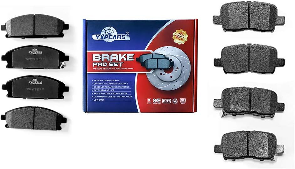 Front and Rear Ceramic Brake Pads for ACURA MDX 2003-2006 All Models
