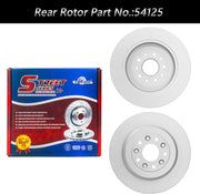 Front & Rear Brakes Rotors Brake Pads Kit for FORD EDGE,LINCOLN MKX-Premium Drilled and Slotted ROTORS, ASE Certified Mechanic Reviewed!
