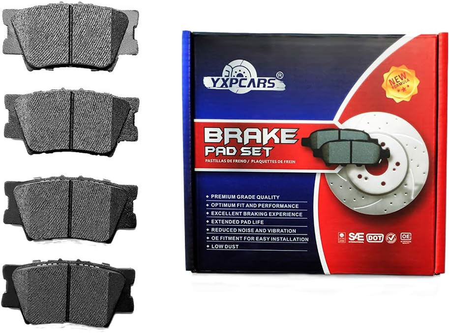Front & Rear Ceramic Brake Pads D1211,D1212 for TOYOTA RAV4 2006-2012 Fits All V6 Models/TOYOTA RAV4 2013-2017 Models with 11.65" (296mm) Front Rotors/TOYOTA RAV4 2013-2014 EV Electric Models