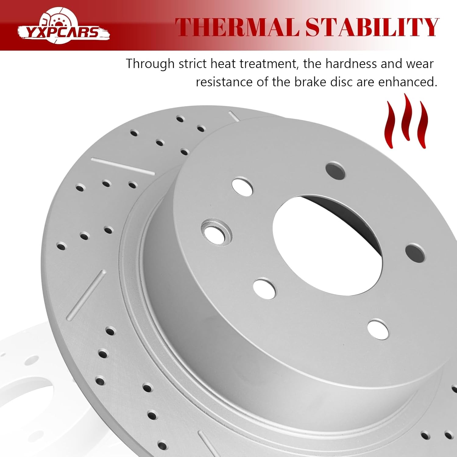 Ceramic Rear Brakes Pad and Rotors Drilled Slotted Solid Replacement Disc Brake Kits for Nissan Juke 2011-2017/ Sentra 2007-2019/ Altima 2002-2018/ Maxima 2004-2008