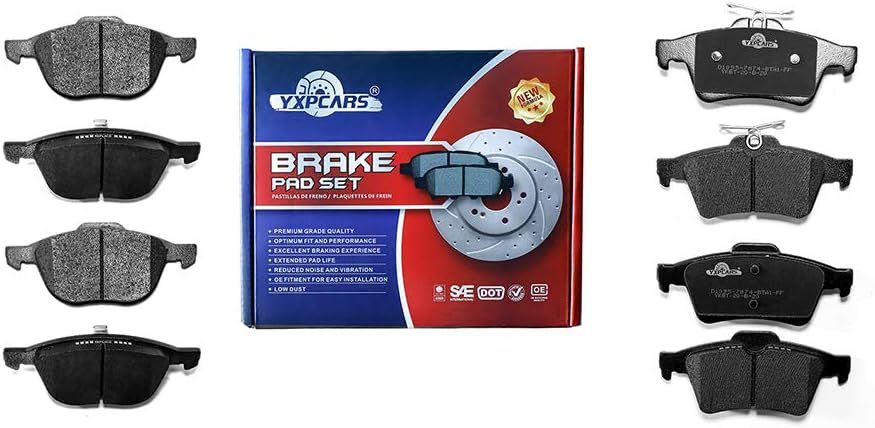 Front & Rear Ceramic Brake Pads D1044,D1095 for MAZDA 3 2006 All Models/MAZDA 3 2007-2013 Excluding MAZDA SPEED Models