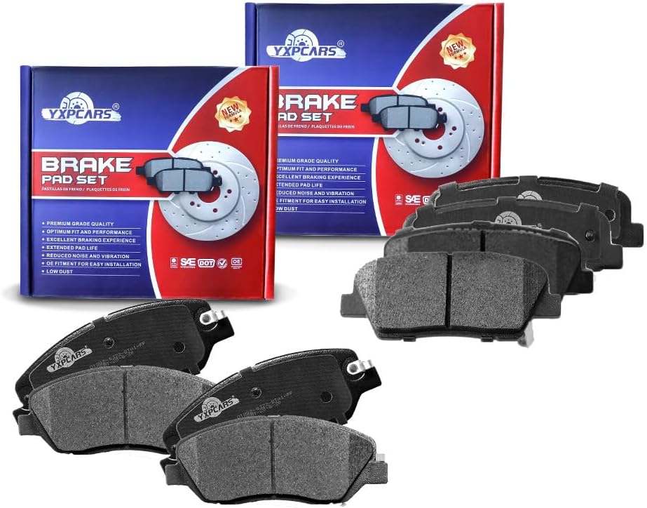 Vehicle Brake Pad for 2006 2007 2008 2009 2010 2011 2012 2014 KIA SEDONA,2007 2008 HYUNDAI ENTOURAGE Brake Pads Are Works Great,Right Dimensions by DOT Certified Mechanic Reviewed!