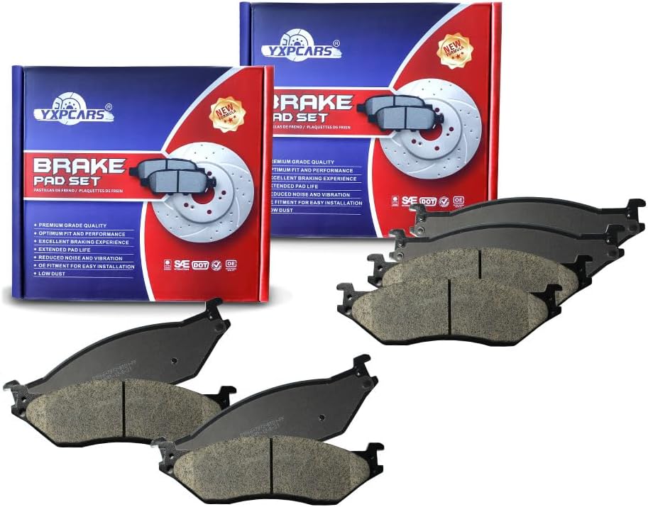Vehicle Brake Pad for Ford F-450 Super Duty 2005 2006 2007 2008 2009 2010 2011 2012 Brake Pads Are Works Great,Right Dimensions by DOT Certified Mechanic Reviewed!