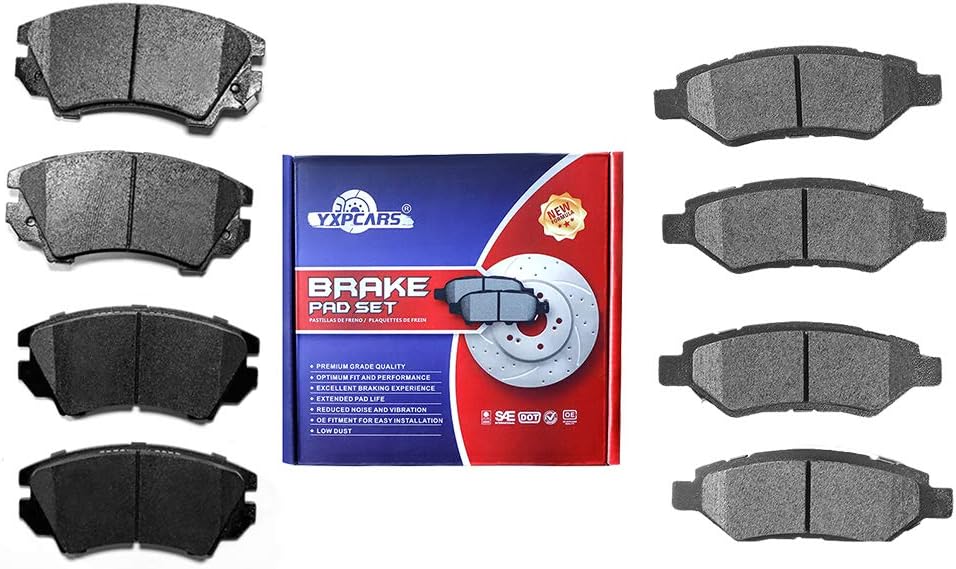 Front and Rear Ceramic Brake Pads for CHEVROLET CAMARO 2010/2011/2012/2013/2014/2015 V6 3.6L Models