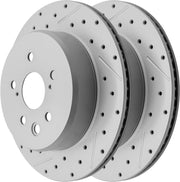 Rear Drilled and Slotted Disc Brake Rotors Replacement for LEXUS GS200T GS300 GS350 GS450H IS200T IS300 IS350 RC200T RC300 RC350