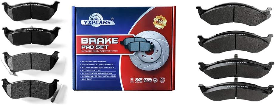 Front & Rear Ceramic Brake Pads D477,D981 for JEEP WRANGLER 2003-2006 All Models