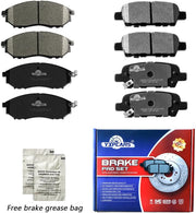 Brakes Rotors Brake Pads for INFINITI EX35,EX37,G25,G35,G37,M35,M45,Q40,QX50,350Z,370Z-(12.60 inch/12.13 inch), ASE Certified Mechanic Reviewed!(DIY Brake Spare Parts for Your Brake Kits)