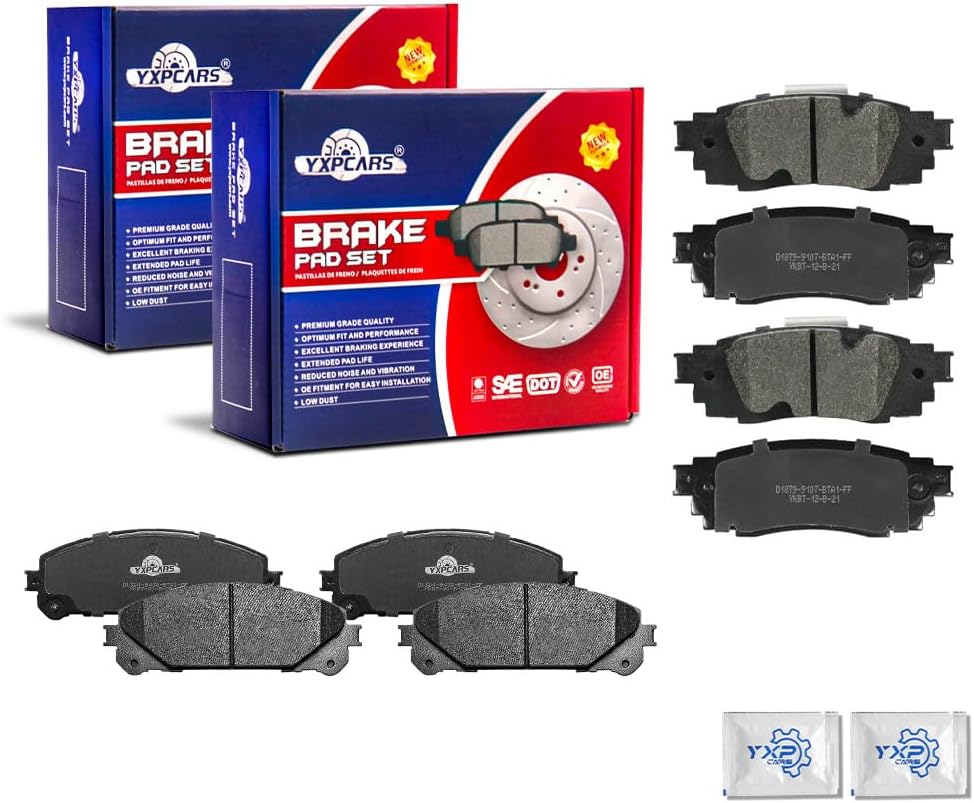 Brake Replacement for 2015 2016 2017 2018 NX200t NX300 RX350 RX450h 2020 Avalon TRD Camry TRD Brake Pads Are Works Great,Right Dimensions by DOT Certified Mechanic Reviewed!