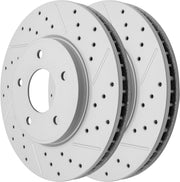 Front Drilled and Slotted Disc Brake Rotors Replacement for Chevy City Express 2015 2016 2017 2018, for Nissan Nv200 2013-2021/ Leaf 2011 2012 2013 2014 2018 2019 2020 2021 2022 2023