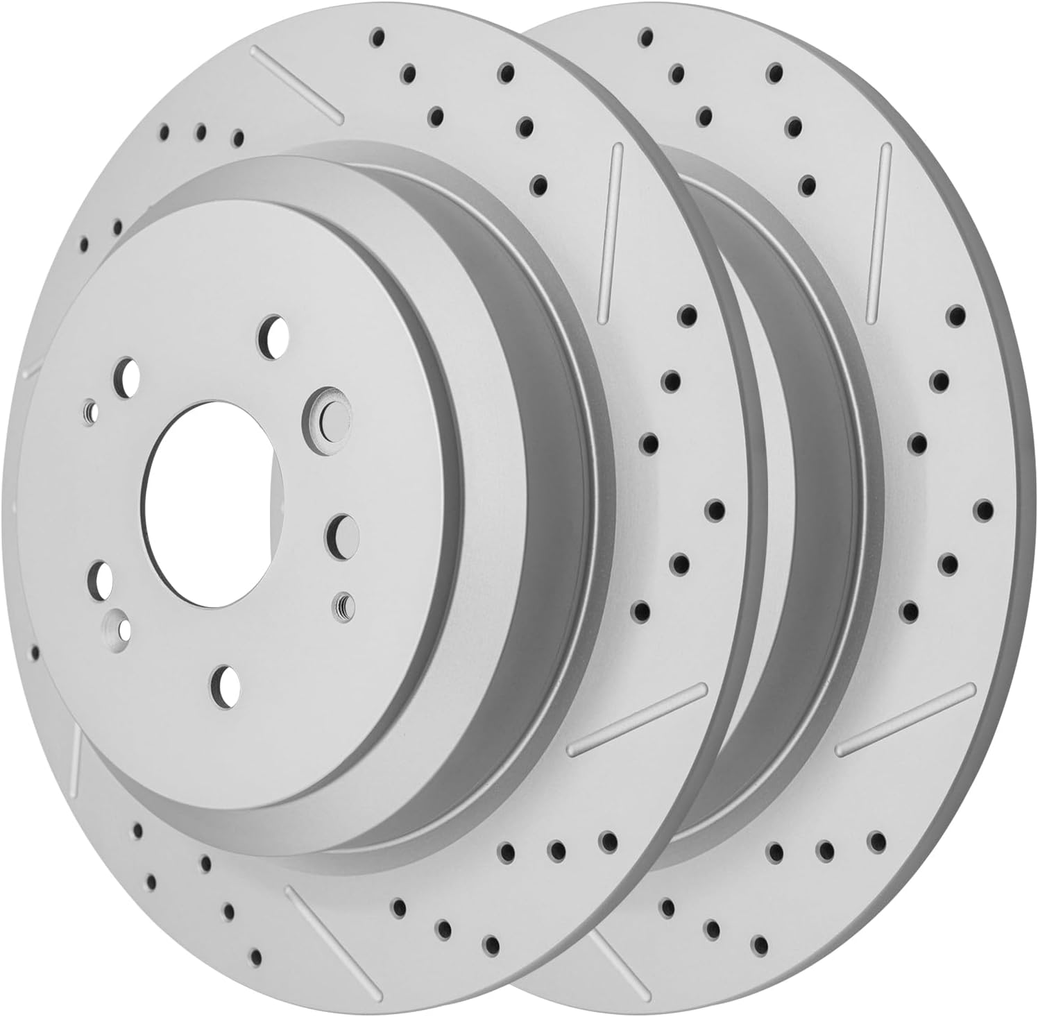 Rear Drilled and Slotted Disc Brake Rotors Replacement for Acura MDX 2014 2015 2016 with 12.99 inch
