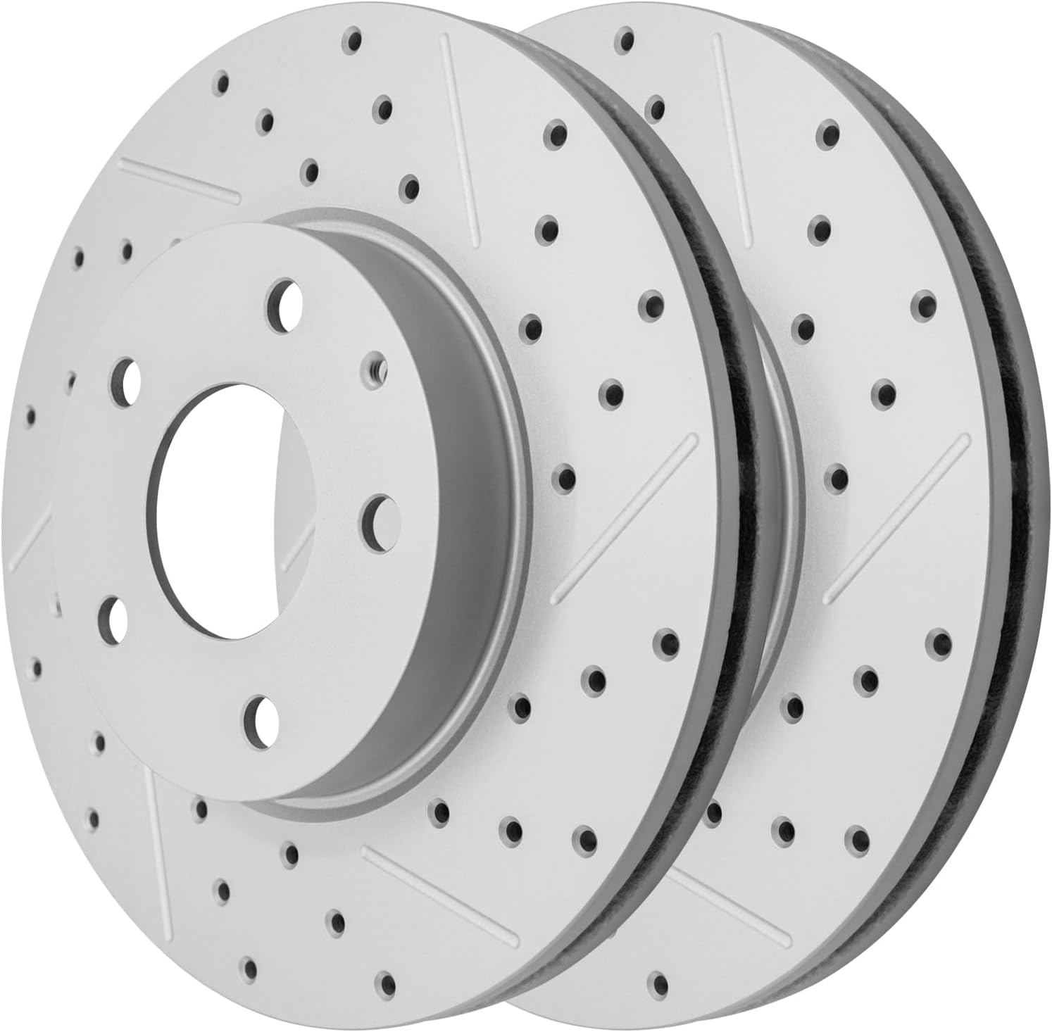 Front Drilled and Slotted Disc Brake Rotors Replacement for MAZDA 3 2014 2015 2016 2017 2018/3 SPORT 2014-2018/ CX-3 2016 2017 2018 2019 2020 2021 2022 FWD