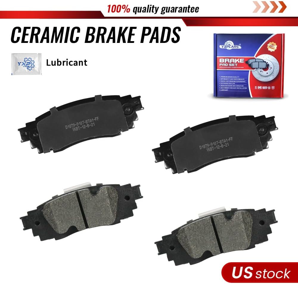 Brake Replacement for 2015 2016 2017 2018 NX200t NX300 RX350 RX450h 2020 Avalon TRD Camry TRD Brake Pads Are Works Great,Right Dimensions by DOT Certified Mechanic Reviewed!