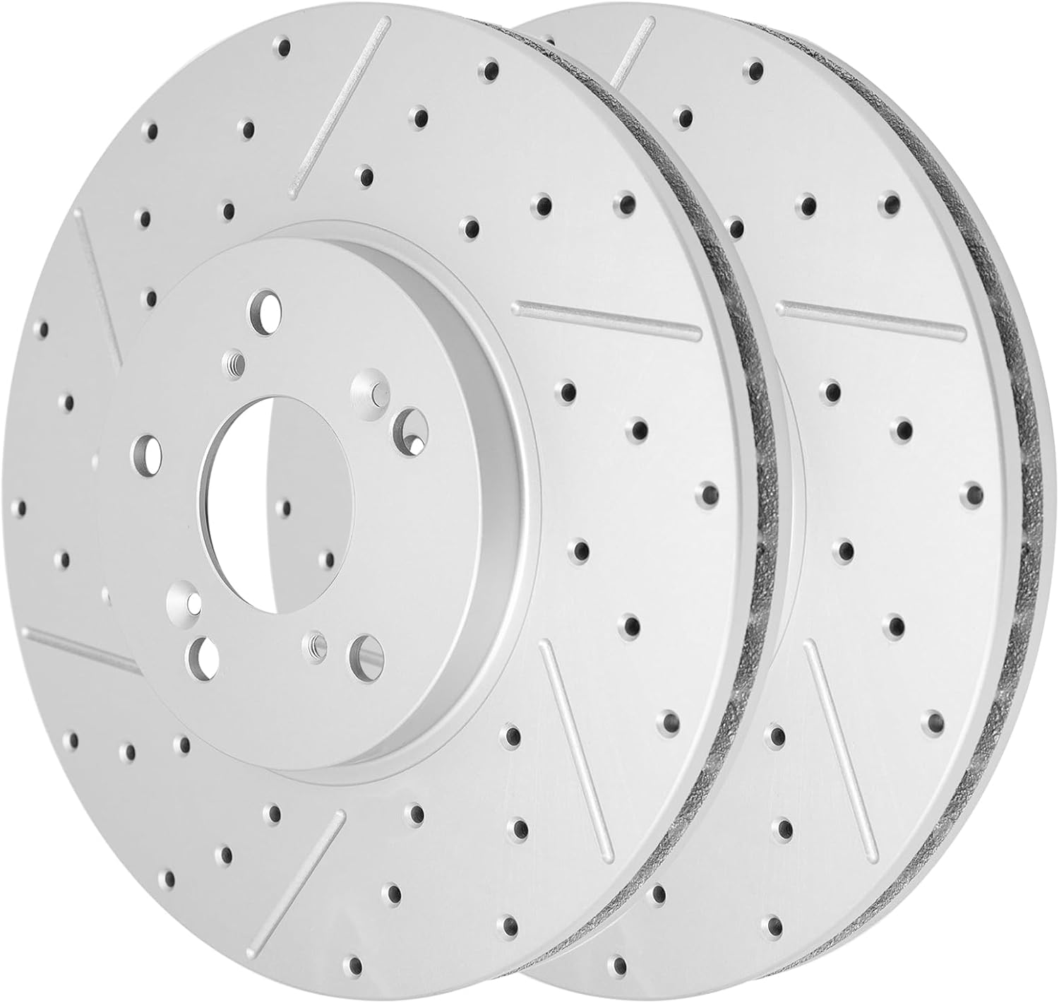 Front Drilled and Slotted Disc Brake Rotors Replacement for Acura Cl 2001 2002 2003/ Mdx 2001-2006/Tsx 2004 2005 2006 2007 2008 2009 2010 2011 2012 2013 2014/ Tl 1999 2000-2003/ Tl 2007-2008 Base