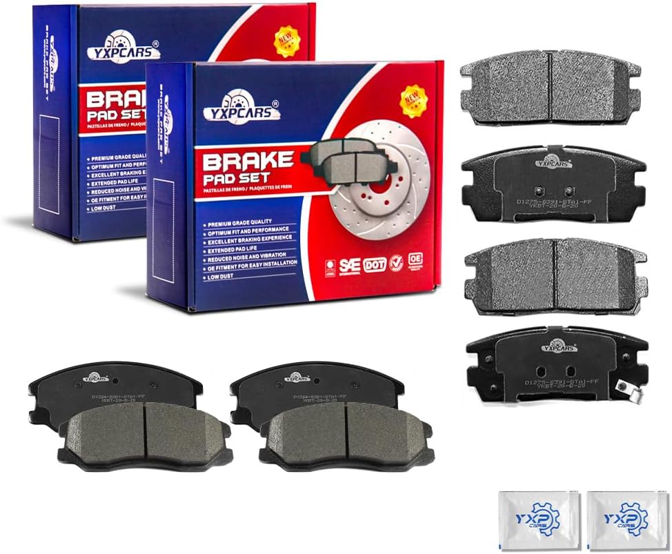 Vehicle Brake Pad for 2007 2008 2009 Equinox Pontiac Torrent Suzuki XL-7 Saturn VUE 2012 2013 2014 2015 Captive Sport Brake Pads Are Right Dimensions by DOT Certified Mechanic Reviewed!