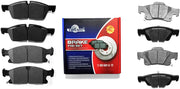 Front and Rear Brake Pads for DODGE DURANGO 2011-2018/GRAND CHEROKEE 2011-2012 Excluding SRT-8/2013-2018 Excluding SRT-8 & SRT Models Heavy Duty Brakes