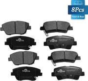 Brakes Kits for Hyundai Sonata,Kia Optima 2011,2012,2013,2014,2015 Brake Rotors and Brake Pads-Drilled and Slotted ROTORS(11.81 inch) with Ceramic Brake pads Are DOT Certified !