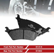 Ceramic Brake Pads for FORD F-150 2015 2016 2017/FORD F-150 Brake Pads 2012 2013 2014(Front and Rear)
