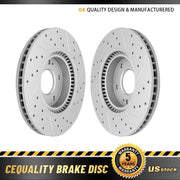 Front Brake Rotors Brake Pads and Replacement for HYUNDAI SONATA 2011-2015,KIA OPTIMA 2011-2016-Premium Drilled and Slotted ROTORS 11.81 inch (300mm) by DOT Certified Mechanic Reviewed!