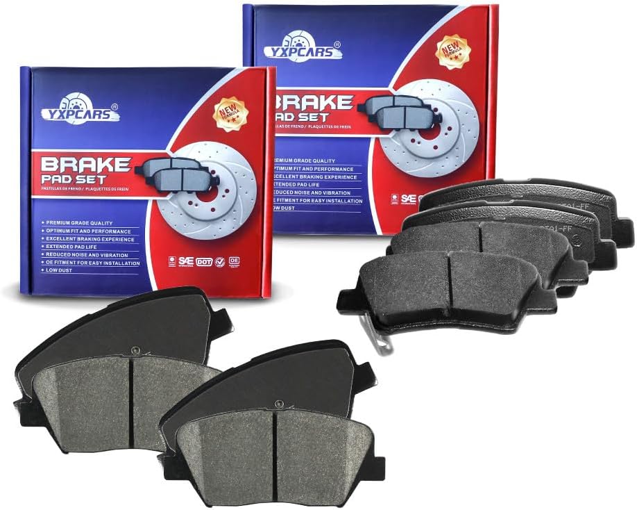 Vehicle Brake Pad for 2012 2013 2014 2015 2016 2017 Hyundai Azera Brake Pads Are Works Great,Right Dimensions by DOT Certified Mechanic Reviewed!