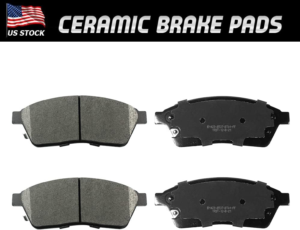 Ceramic Brake Pads For 2010 Cadillac Srx,2011/2012/2013/2014/2015/2016 Cadillac Srx,2011 Saab 9-4x Brake Kit(Front & Rear/D1422+D1337)