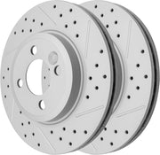 Front Drilled and Slotted Disc Brake Rotors Replacement for Mini Cooper 2007 2008 2009 2010 2011 2012 2013/ Cooper 2014-2015 with 4 Lug Wheels (280.0 mm)