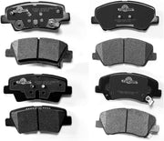 Front and Rear Brake Pads for HYUNDAI ACCENT 2012/2013/2014/2015/2016/2017/RIO 2012-2017 All Models