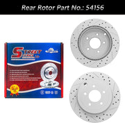 Front & Rear Brakes Rotors Brake Pads Kit for Ford Edge 2007,2008,2009,2010/Lincoln MKX 2007,2008,2009,2010-Premium Drilled and Slotted ROTORS, ASE Certified Mechanic Reviewed!