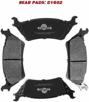 Ceramic Brake Pads for FORD F-150 2015 2016 2017/FORD F-150 Brake Pads 2012 2013 2014(Front and Rear)