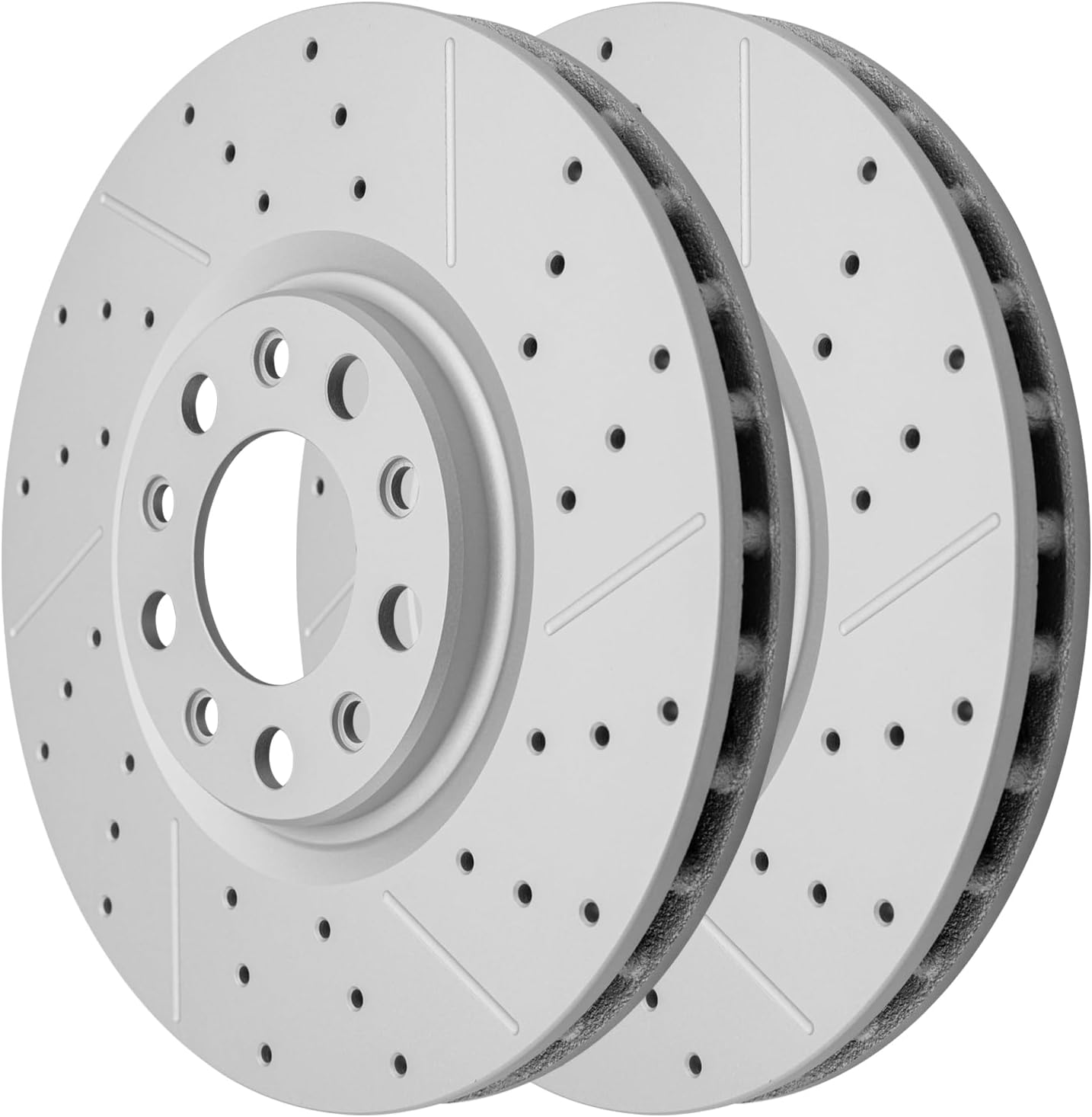 Front Drilled and Slotted Disc Brake Rotors Replacement for Dodge Dart 2013 2014 2015 2016, for Chrysler 200 2015-2017, for Fiat 500X 2016-2023, for Jeep Compass 2017-2022/ Renegade 2015-2023
