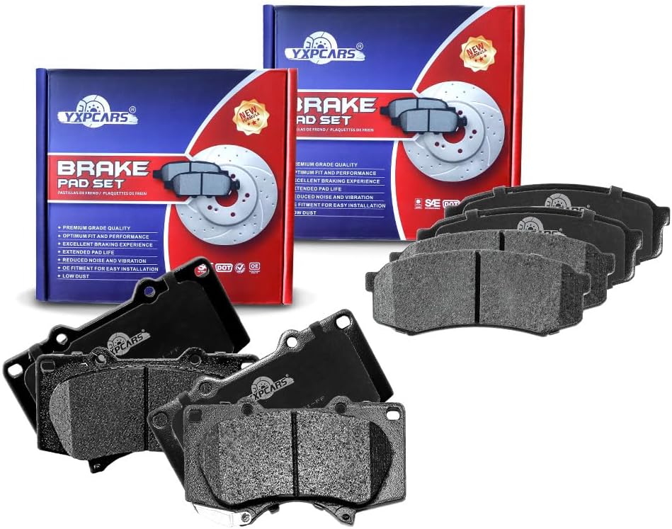 Vehicle Brake Pad for 2003-2009 GX470,2010-2021 GX460,2003-2020 4RUNNER,2007-2014 FJ CRUISER,2001-2007 SEQUOIA Brake Pads Are Works Great,Right Dimensions by DOT Certified Mechanic Reviewed!